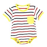 Zhhlinyuan 良質 Unisex 赤ちゃん Boy Girl Short Sleeve Bodysuit Newborns Cotton Jumpsuit