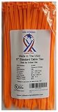 USA Strong Cable Ties. 8" Nylon Zip Cable Ties PLIABLE 50 LB Tensile Strength. Best for Indoor use. 