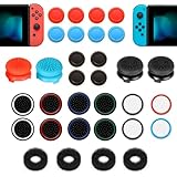 ZHI-NYLLDJS switch適用 フリーク スティックカバー ジョイコン スティックカバー アナログスティックカバー switch/有機EL/lite 対応 スティックカバー アシストリング 収納ケース付き レッド&ブルーセット