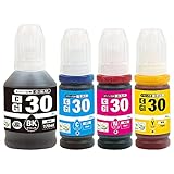 GI-30 【BK/C/M/Y-4本セット】対応機種： G7030 G6030 G5030 Mt.Smile製 互換 インクボトル 【365