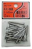 WAKI 棚柱用 ステンレス 木ネジ皿頭 3.1X32mm 22本入 白 WKT32W