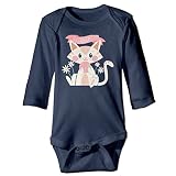 かわいい 面白い子猫 赤ちゃん 長袖 カバーオール 女の子 男の子 綿100%