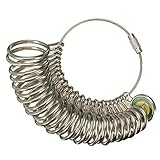 27pcs Metal Finger Ring Sizer測定ゲージジュエリーUSサイズ1 to 13