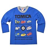 トミカ プラレール 長袖 Tシャツ ベビー キッズ 男の子 fo-nt04(90cm-TOMICA：ブルー)