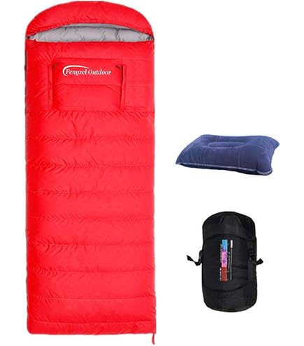 Amazon.co.jp: Fengzel Outdoor 封筒型寝袋 縦チャンネル 200*80cm