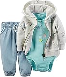 カーターズ carter's アパレル baby line 女の子 3点セット パーカー ロンパース パンツ グレー 綿 127G112 【並行輸入品】 9ヶ月