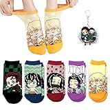 鬼滅の刃 靴下 ソックス 5足セット 綿 靴下ソックス キッズ ソックス 子供 3-7歳 通気 吸汗 防臭 減摩 キャラクター 男の子 女の