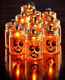 Halloween Mason Jar Jack-o-Lantern String Light Sets [並行輸入品]