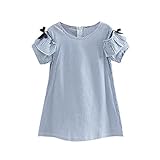 (プタス)Putars ベイビー服 子供服 女の子 ワンピース ドレス 縞模様 蝶結び 可愛い オシャレ プリンセス 通園 発表会 旅行 誕生日 記念日 プレゼント 3-7歳