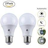 2pcs e27 6000 K LED Dusk to Dawnセンサーライト電球内蔵Photosensor検出自動スイッチライトインドア/アウトドア照明ランプ ホワイト 2017021802