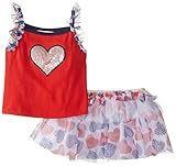 Little Lassベビー女の子Americanaスクーターセットスパンコールハート カラー: レッド