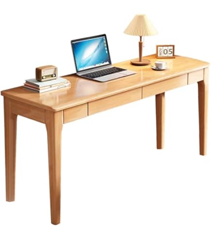 古家具 デスク 引き出し付き机　作業台 Amazon.co.jp: 古い木味の7杯引き出し片袖机K779アンティーク家具