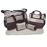 BabyHugs? 6pcs Baby Nappy Changing Diaper Messenger Hospital Maternity Bag Set including Bag Organis