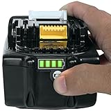 高品質 Makita マキタ 18V 3000mAh リチウムイオン 互換バッテリー BL1830B 電池残量インジケーター付き 残量検知機能 安心のサムスンセル搭載