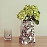 JUTE メタリックな質感でインテリアをモダンに演出 ・陶器 花瓶