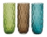 Deco 79 67468 Glass Vase 3 Assorted 5 by 12 [並行輸入品]