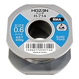 ホーザン(HOZAN) ハンダ スズ60% 鉛40%  重量200ｇ 長さ95ｍ 線径0.6ｍｍΦ H-714