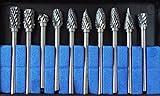 タングステン リューター ビット 10本セット (3mm軸 刃幅6ｍｍ)
