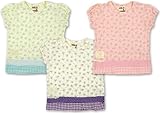 (ナチュラルエイジ)NATURAL AGE 【NATURAL AGE.】 小花柄 水玉柄 チェック柄 レース付 Tシャツ 80cm/90cm/95cm/100cm 90 ピンク
