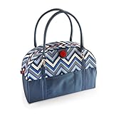 2 Red Hens Coop Carry-All Diaper Bag, Blue Chevron by 2 Red Hens