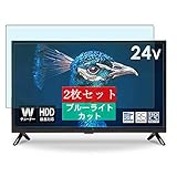 2枚 Sukix ブルーライトカット フィルム 、 アイリスオーヤマ IRIS OHYAMA 24WB10 24インチ TV 向けの 液晶保護フィルム ブルーライトカットフィルム シート シール 保護フィルム（非 ガラスフィルム 強化ガラス ガラス ）