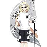 RUIBOCOS Fate/Grand Order ジャンヌ・ダルク 印象Tシャツ コスプレ衣装 男女兼用 夏服 (Tシャツ,L)