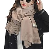 ストール マフラー レディース おしゃれ 大判 人気 秋 冬 厚手 無地 フリンジ カシミヤ カシミア 防寒防風 ギフト 人気 男女兼用 5