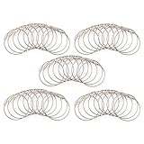Eco Ride World ステンレス製 スチールワイヤーリング キーチェインホルダー 鍵 ループ wirestrap_005 (100本セット)