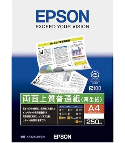 Amazon.co.jp: エプソン KA4100SFD 両面スーパーファイン紙(A4/100枚