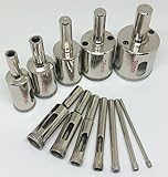 超硬ドリル ダイヤモンドコアビット 3～30mm 12本 穴あけ 切削 ガラス タイル セラミック 等に