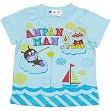【本体綿100％】2017年 夏物 アンパンマン 天竺 夏空のんびり Ｔシャツ Anpanman サックス◇90cm