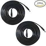 Liwinting 2pcs 5m DC延長ケーブル 1.35mm * 3.5mmオス - メスＡＣアダプターDC電源延長ケーブル/DCプラグ延長コードDC 12 Vプラグ延長ケーブ電源アダプタ監視機