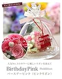 プリザーブドフラワーIPFA プリザーブドフラワー ギフト 『ガラスドーム エンジェル』 (バースデーピンク（ピンクリボン）)