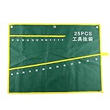 Kicode スパナレンチオーガナイザーポーチツール 巻き上げる 収納袋 と 25 ポケット