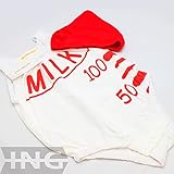 ING STYLE (イング スタイル) 哺乳瓶ロンパース 乳児サイズ ミルク デザイン ベビー服 寝相アート かわいい 写真 帽子付き (80cm)