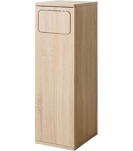 実売1万円　ゴミ箱 木製プッシュダストボックス　ブラウン　Empro　宮武製作所 　db-800 db-800r.jpg