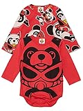 (マイファーストヒステリック) MY FIRST HYSTERIC PANDA MANIA総柄オーガニックコットン　長袖ロンパース2枚セット 70cm レッド