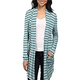 HyBrid & Company レディーズ レディース着物カジュアルオープンフロントドレープロングカーディガンポケット付き Lサイズ マルチカラー