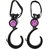 Stroller Hooks with Swivel - Multi Purpose Accessories - Conveniently Hang Diaper Bag and Purse by N