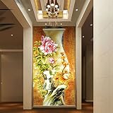 Sproud 大規模な中国スタイルの黄金牡丹壺はリビングルームのテレビの背景 Papel De ホーム 200 Cmx 140 Cm の Parede ウォールペーパー壁紙 No-Woven 壁画
