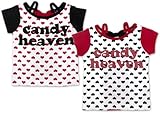 (キャンディヘブン)candy heaven 【candy heaven】 キャンディヘブン フェイクレイヤード 後ろリボン 半そでTシャツ 80cm/90cm/95cm 95 レッド