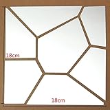 18cm 7pcs diy acrylic modern mirror decal art mural wall sticker
