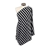 Itzy Ritzy Infinity Breastfeeding Scarf-Cotton/Poly Blend-Platinum Stripe by Itzy Ritzy