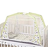 Meily ワンタッチ式蚊帳 ベビー蚊帳 ベビーベッド 床畳用 (グリーン)