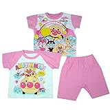 アンパン 天竺 半・半 ２トップスパジャマ ピンク◇80cm