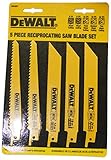 DEWALT DW4857 Metal/Woodcutting Reciprocating Saw Blade Set, 5-Piece [並行輸入品]