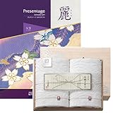 CONCENT カタログギフト リンベル プレゼンテージ・麗(うらら) 〔七宝(しちほう)〕+今治謹製 『白織タオル』 木箱入り SR2039 （フェイスタオル２P)