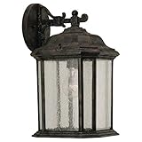 Sea Gull Lighting 84031-746 Outdoor Sconce with Clear Beveled Glass Shades, Oxford Bronze Finish [並行