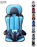 【DEZAR】チャイルドシート 生後 9カ月 ~ 4才 まで ご利用 出来ます 持ち運び に 便利 取り付け 脱着 簡単 子供 保護 簡易 型 座席 どこでも チェア シート ベビー チェア (水色)