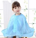 BORDER. 子供用 カット クロス 幼児用 散髪 マント 防水 ケープ キッズ ヘアーカット 保護 カバー 【製品保証30日】 (青色)